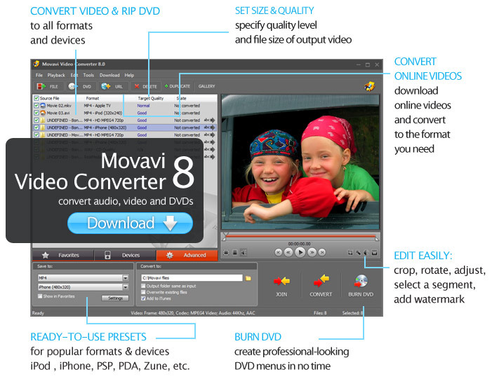 Movavi Video Converter Screenshot